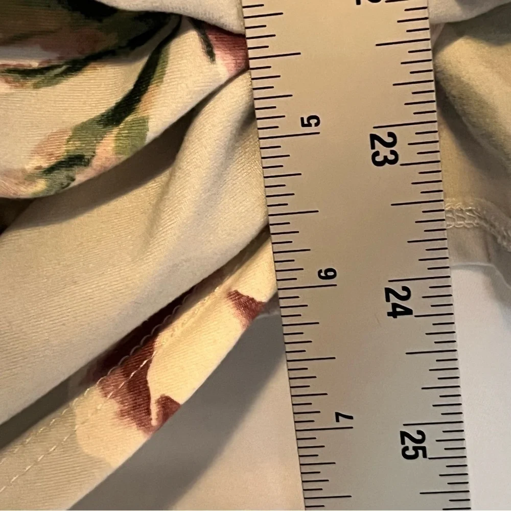 REBORN J Grayish Floral Side Tie Shirt Soft Sleeve Feminine Modest Size Medium - Picture 11 of 12